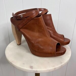 Loeffler Randall Open Toe Heeled Platform Sandals SZ 8B